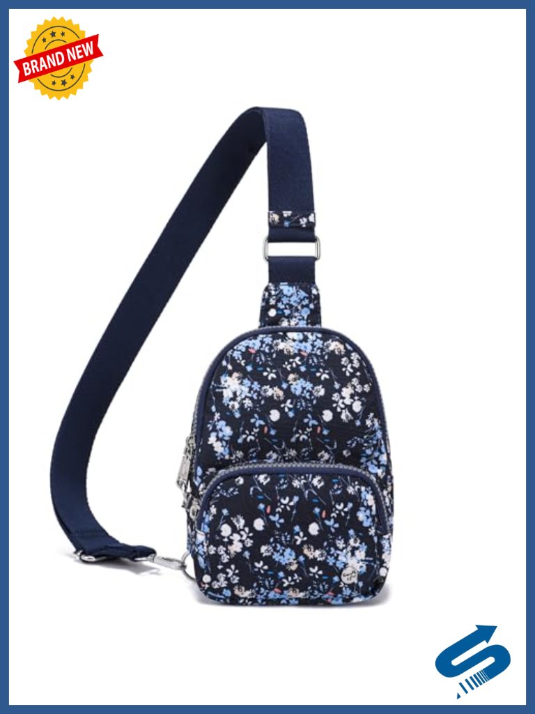 Nylon Anti Theft Crossbody Sling Bag With Rfid